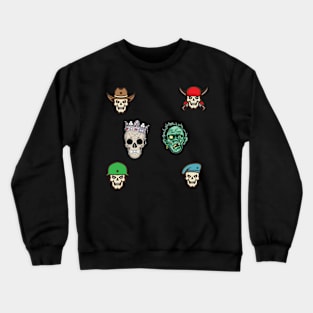 Ghost skull stickers pack Crewneck Sweatshirt